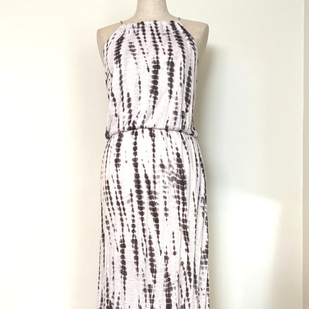 Cynthia Rowley White and Black Sleeveless Floor-length Dress